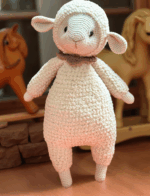 El Yapımı Organik Pamuk Amigurumi Kuzu Pamuk