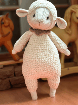 El Yapımı Organik Pamuk Amigurumi Kuzu Pamuk