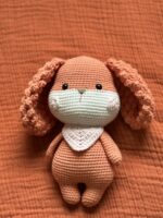 El Yapımı Turuncu Köpek - Doğal Bebek Oyuncağı