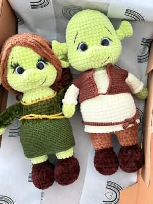 Shrek Amigurumi El Yapımı Örgü Oyuncak Figür